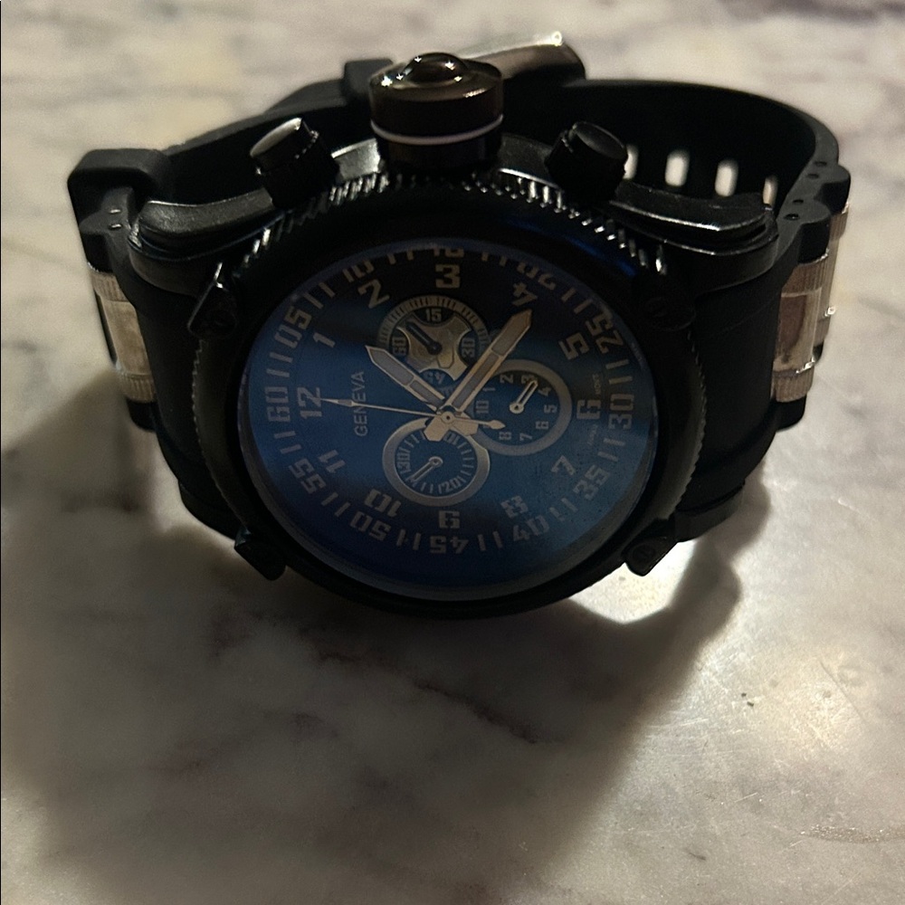 Men's Geneva Dual-Tone Chronograph Watch